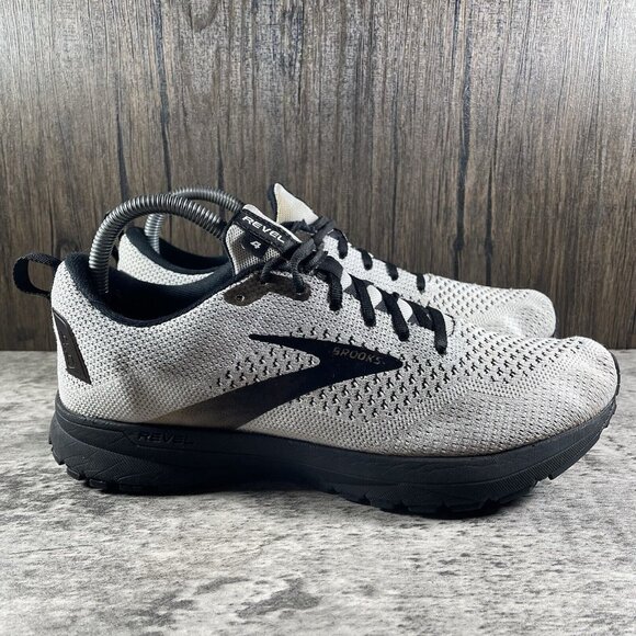 BROOKS Revel 4 Women's 9.5 B Ivory Black Running Shoes Sneakers 1203371B121 - Picture 3 of 10